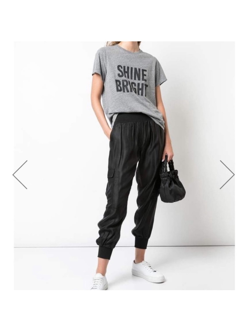Cinq a Sept Giles Black Cargo Jogger Pants Size XS